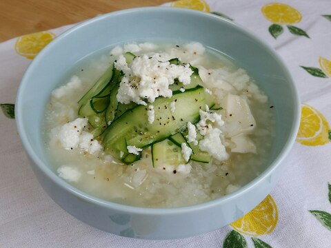 カッテージチーズをつくったら  ホエー雑炊